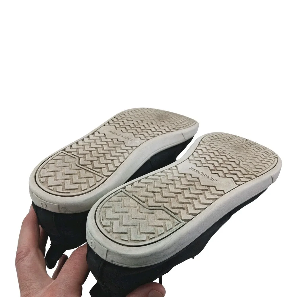 Xero Glenn Shoes Mens Size 12 Black Leather Casual Barefoot Sneakers Comfort
